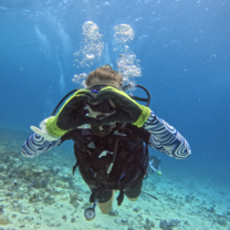 This photo was taken at our coral restoration site, I was showing some love to our babies